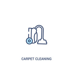 carpet cleaning concept 2 colored icon. simple line element illustration. outline blue carpet cleaning symbol. can be used for web and mobile ui/ux.