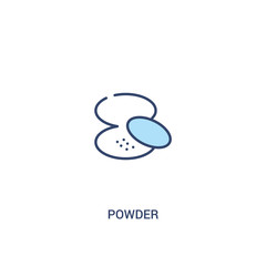 Obraz premium powder concept 2 colored icon. simple line element illustration. outline blue powder symbol. can be used for web and mobile ui/ux.