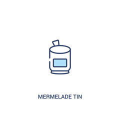 mermelade tin concept 2 colored icon. simple line element illustration. outline blue mermelade tin symbol. can be used for web and mobile ui/ux.
