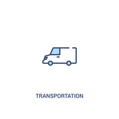 transportation concept 2 colored icon. simple line element illustration. outline blue transportation symbol. can be used for web and mobile ui/ux.