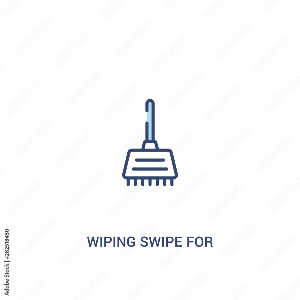 Aufkleber wiping swipe for floors concept 2 colored icon. simple line element illustration. outline blue wipin