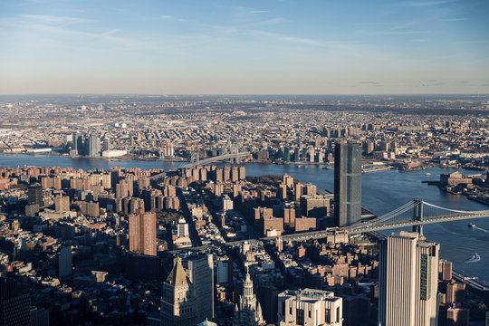 Scenic cityscape view, New York City, New York, USA