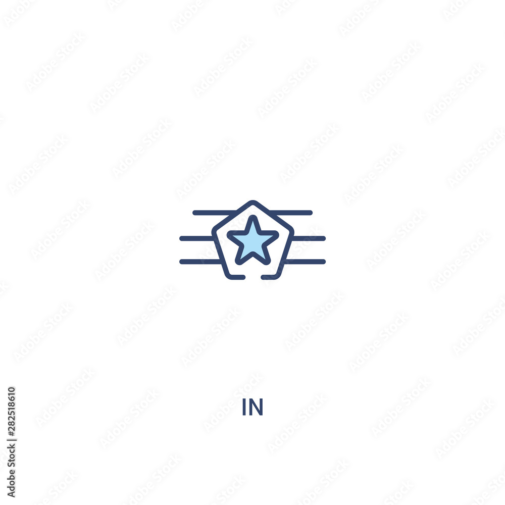 Poster in concept 2 colored icon. simple line element illustration. outline blue in symbol. can be used for