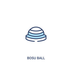 bosu ball concept 2 colored icon. simple line element illustration. outline blue bosu ball symbol. can be used for web and mobile ui/ux.