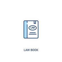 law book concept 2 colored icon. simple line element illustration. outline blue law book symbol. can be used for web and mobile ui/ux.