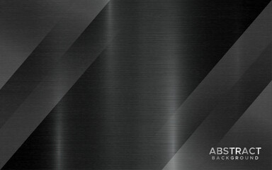 Black brush metal abstract geometric background