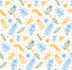 Floral seamless vector pattern