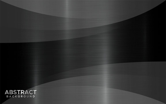 Black brush metal abstract geometric background