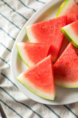 Raw Organic Pink Watermelon Slices