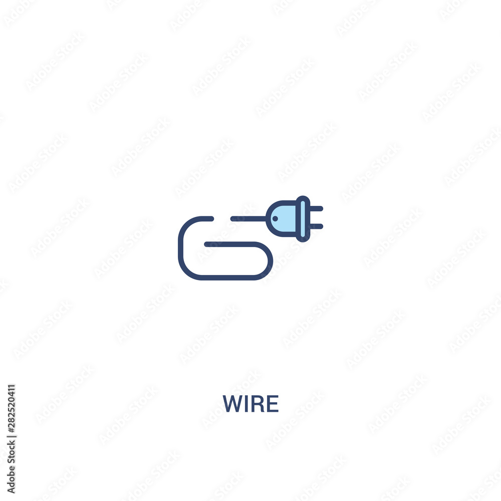 Poster wire concept 2 colored icon. simple line element illustration. outline blue wire symbol. can be used