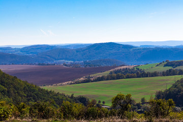 Obraz premium Colorful landscape in Central Bohemia, Czech Republic.