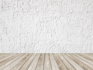 Solid white color concrete wall interior
