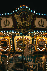 Fototapeta na wymiar Carousel with vintage and retro look