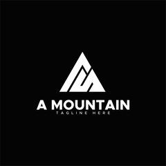LETTER A AND M FOR A MOUNTAIN LOGO DESIGN