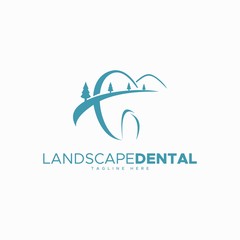 LANDSCAPE DENTAL LOGO DESIGN UNIQUE