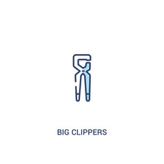 big clippers concept 2 colored icon. simple line element illustration. outline blue big clippers symbol. can be used for web and mobile ui/ux.