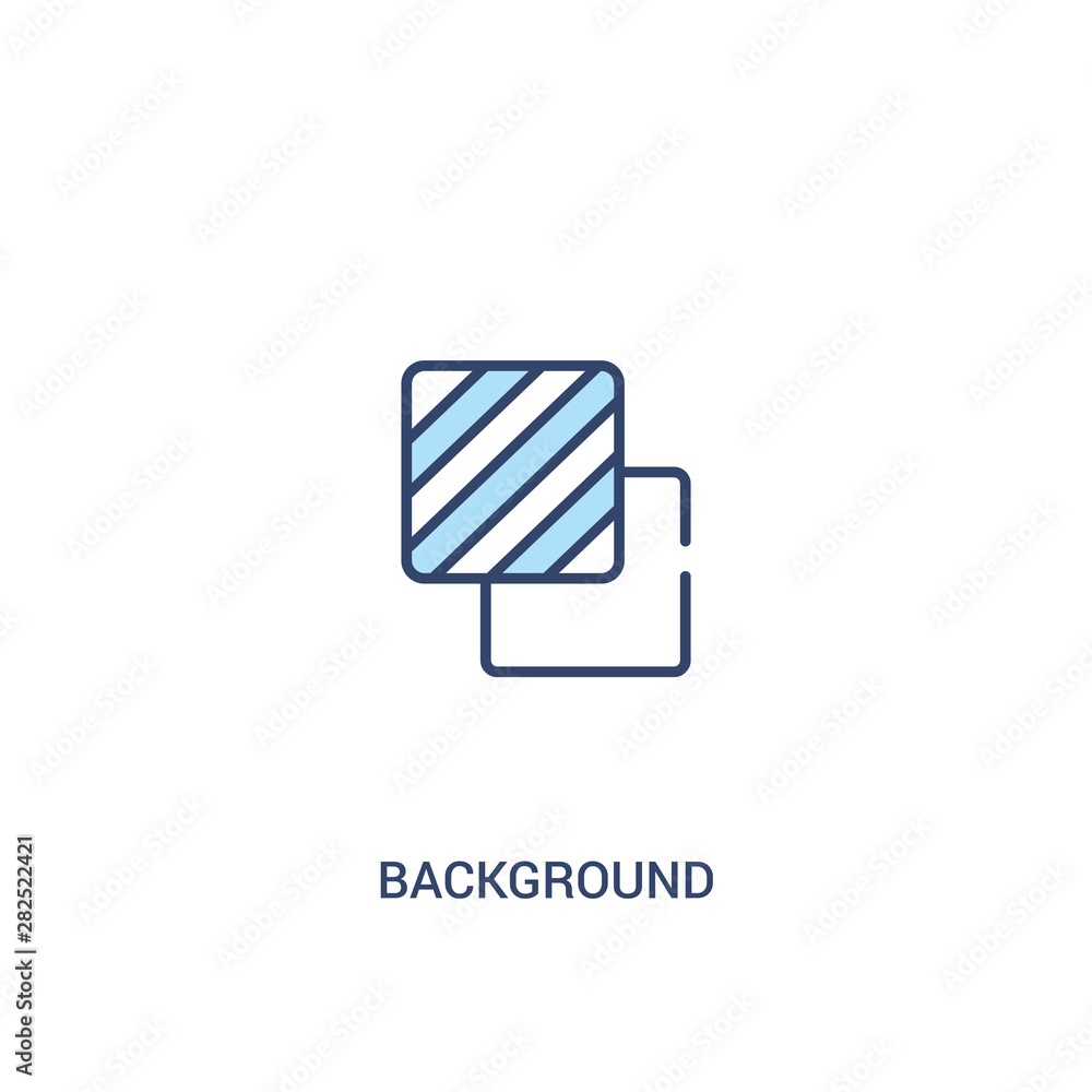 Poster background concept 2 colored icon. simple line element illustration. outline blue background symbol.