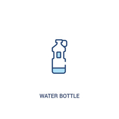 water bottle concept 2 colored icon. simple line element illustration. outline blue water bottle symbol. can be used for web and mobile ui/ux.