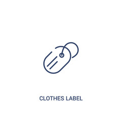 clothes label concept 2 colored icon. simple line element illustration. outline blue clothes label symbol. can be used for web and mobile ui/ux.