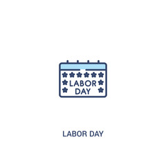 labor day concept 2 colored icon. simple line element illustration. outline blue labor day symbol. can be used for web and mobile ui/ux.
