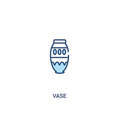 vase concept 2 colored icon. simple line element illustration. outline blue vase symbol. can be used for web and mobile ui/ux.