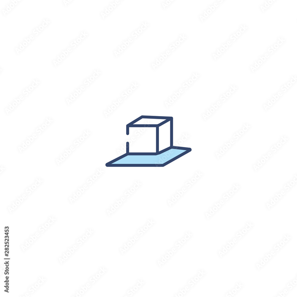 Poster concept 2 colored icon. simple line element illustration. outline blue symbol. can be used for web a