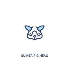 guinea pig heag concept 2 colored icon. simple line element illustration. outline blue guinea pig heag symbol. can be used for web and mobile ui/ux.