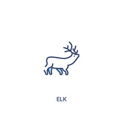 elk concept 2 colored icon. simple line element illustration. outline blue elk symbol. can be used for web and mobile ui/ux.