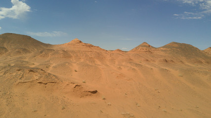 Fototapeta na wymiar Harman Tsav, Mongolia. Gobi Desert. red sands.