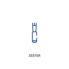 zester concept 2 colored icon. simple line element illustration. outline blue zester symbol. can be used for web and mobile ui/ux.