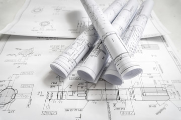 Technology blueprints. The part of engineering project.