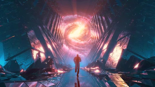 Epic Cinematic Space Psychedelic Dream VJ Loop Motion Background