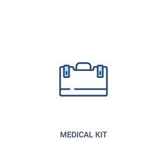 medical kit concept 2 colored icon. simple line element illustration. outline blue medical kit symbol. can be used for web and mobile ui/ux.