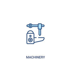 machinery concept 2 colored icon. simple line element illustration. outline blue machinery symbol. can be used for web and mobile ui/ux.