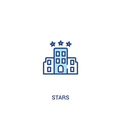 Obraz premium stars concept 2 colored icon. simple line element illustration. outline blue stars symbol. can be used for web and mobile ui/ux.