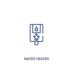 water heater concept 2 colored icon. simple line element illustration. outline blue water heater symbol. can be used for web and mobile ui/ux.