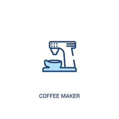 coffee maker concept 2 colored icon. simple line element illustration. outline blue coffee maker symbol. can be used for web and mobile ui/ux.