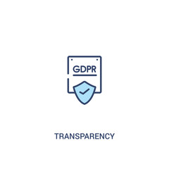 transparency concept 2 colored icon. simple line element illustration. outline blue transparency symbol. can be used for web and mobile ui/ux.