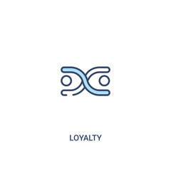 loyalty concept 2 colored icon. simple line element illustration. outline blue loyalty symbol. can be used for web and mobile ui/ux.