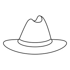 hat cap clothing fashion cartoon in black and white