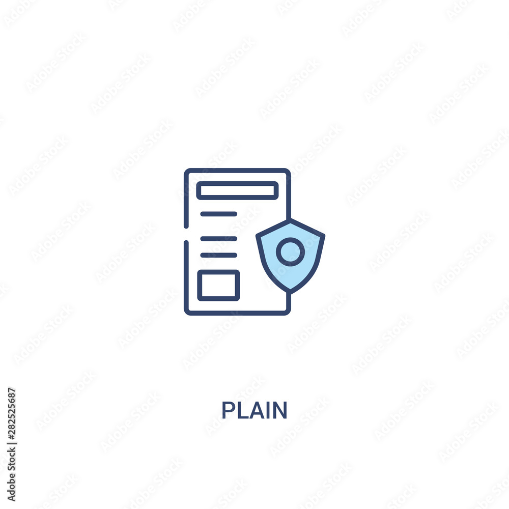 Poster plain concept 2 colored icon. simple line element illustration. outline blue plain symbol. can be us