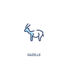 gazelle concept 2 colored icon. simple line element illustration. outline blue gazelle symbol. can be used for web and mobile ui/ux.