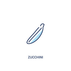 zucchini concept 2 colored icon. simple line element illustration. outline blue zucchini symbol. can be used for web and mobile ui/ux.