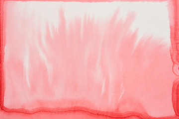 red ink watercolor painted on paper  background texture