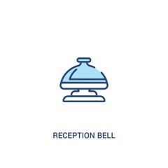 reception bell concept 2 colored icon. simple line element illustration. outline blue reception bell symbol. can be used for web and mobile ui/ux.