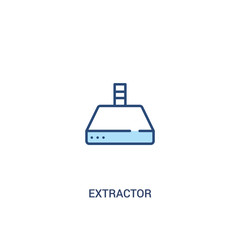 extractor concept 2 colored icon. simple line element illustration. outline blue extractor symbol. can be used for web and mobile ui/ux.