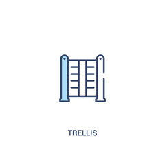 trellis concept 2 colored icon. simple line element illustration. outline blue trellis symbol. can be used for web and mobile ui/ux.