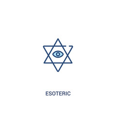 Fototapeta premium esoteric concept 2 colored icon. simple line element illustration. outline blue esoteric symbol. can be used for web and mobile ui/ux.