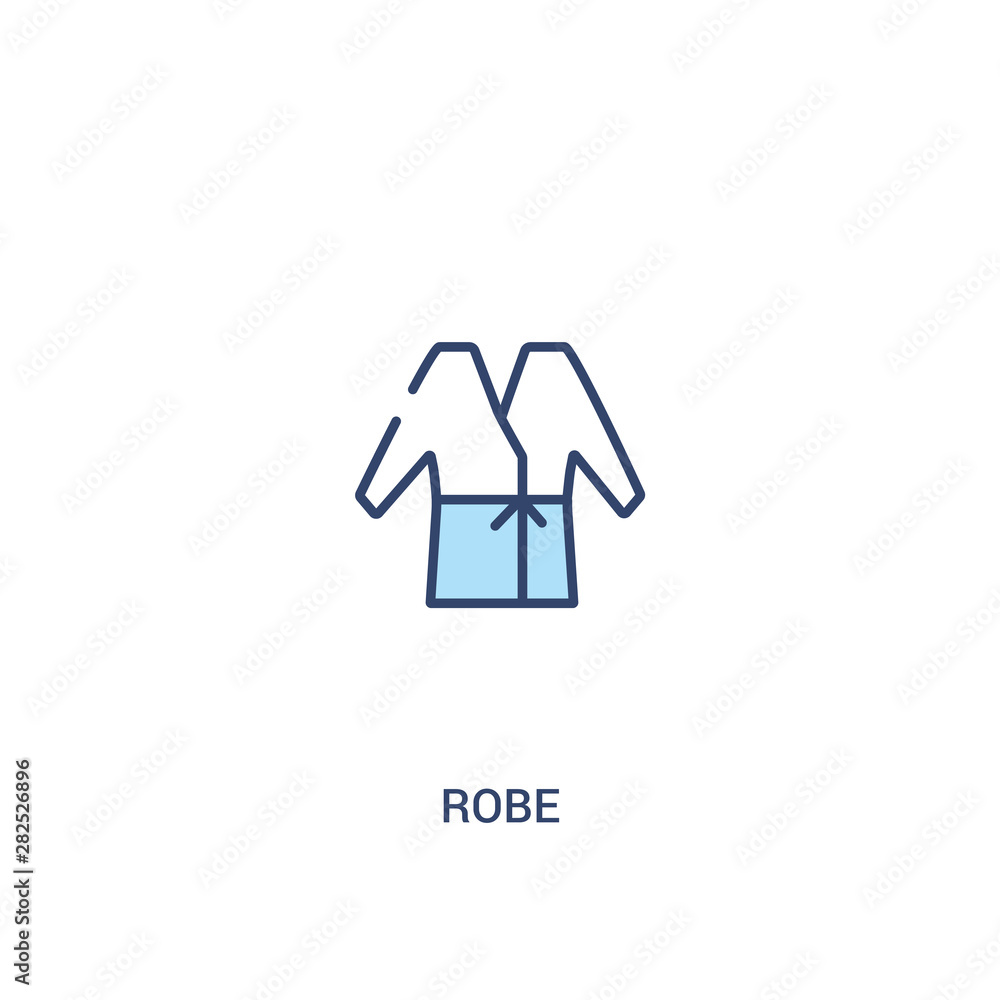 Aufkleber robe concept 2 colored icon. simple line element illustration. outline blue robe symbol. can be used