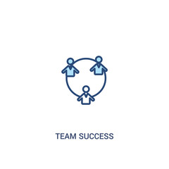 team success concept 2 colored icon. simple line element illustration. outline blue team success symbol. can be used for web and mobile ui/ux.